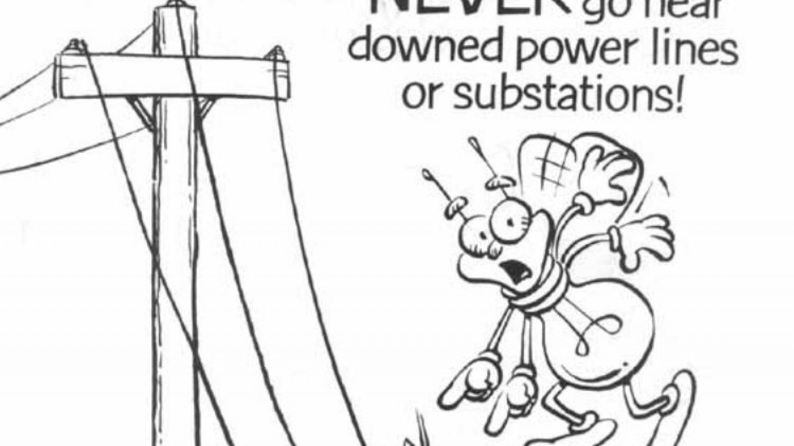 coloring book page with Louie the Lightning Bug